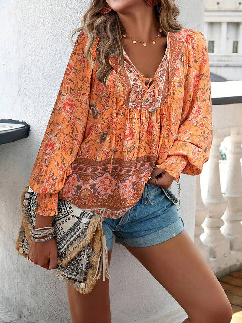 Navela | Printed Blouse Effortless Elegance