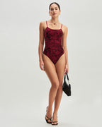 Navela | Red Floral One-Piece Swimsuit