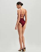 Navela | Red Floral One-Piece Swimsuit