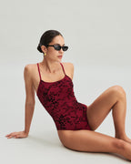 Navela | Red Floral One-Piece Swimsuit