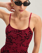 Navela | Red Floral One-Piece Swimsuit
