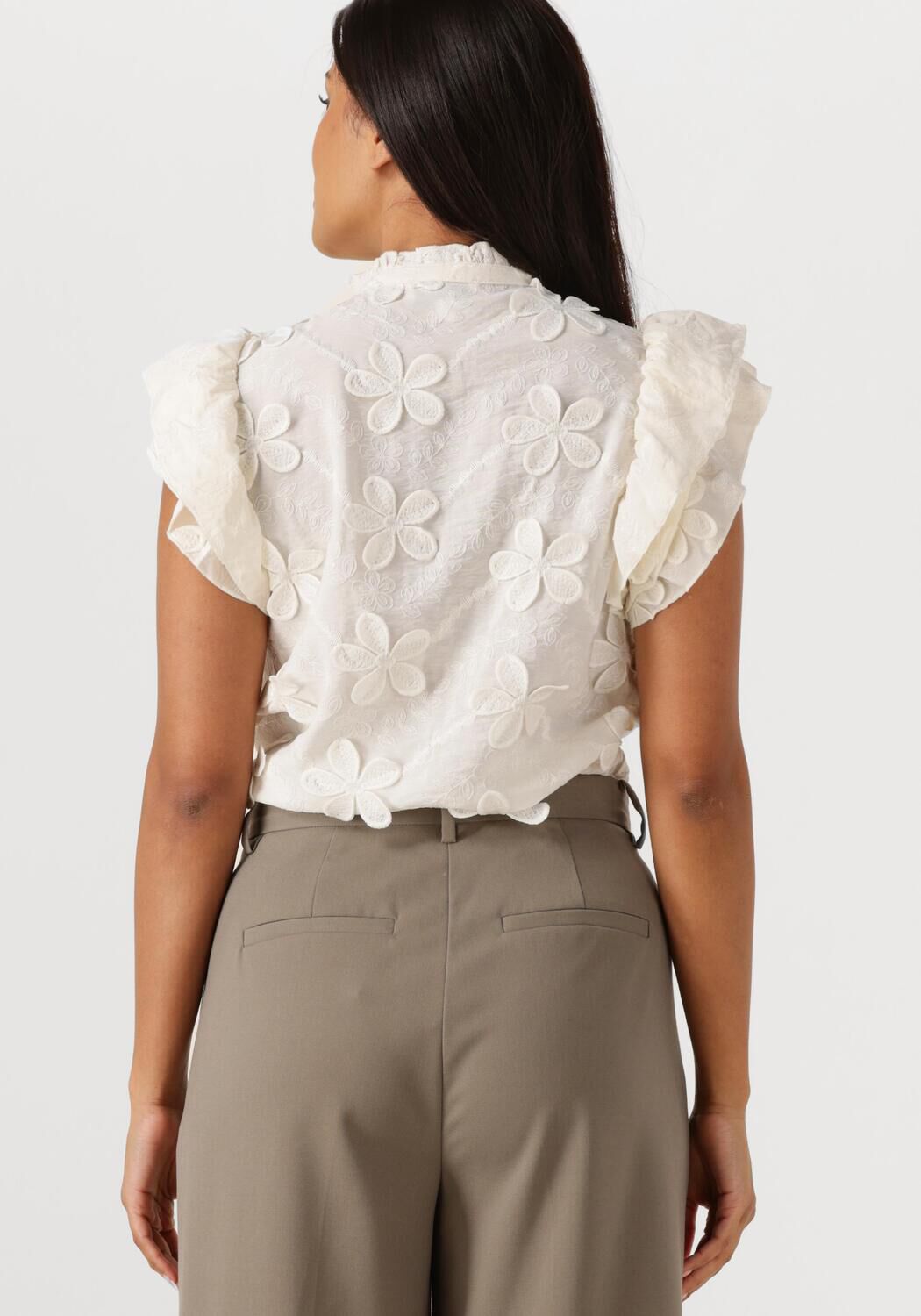 Navela | White Flower Blouse Women