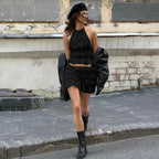 Navela | Pleated Backless Two-Piece Set