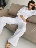 Navela | Minimalist Cotton Two Piece Pants Set