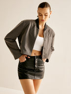 Navela | Pinstripe Pocket Short Jacket