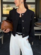 Navela | Button Down Tweed Jacket