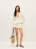 Navela | Cotton Pockets Shorts Set