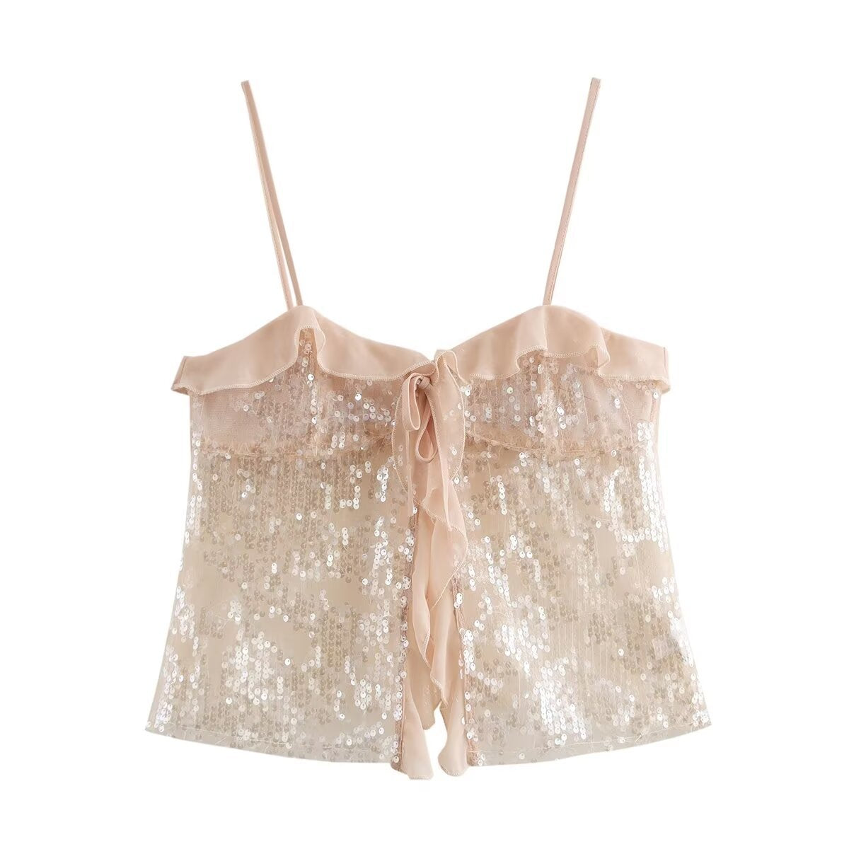 Navela | Sequin Halter Top