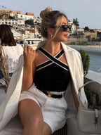 Navela | Crossed Design Tank Top