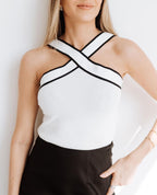 Navela | Crossed Design Tank Top