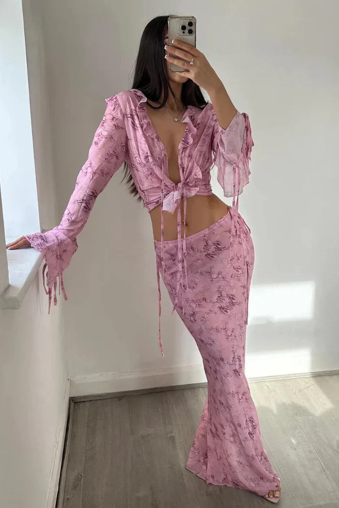 Navela | Flowing Maxi Skirt Set