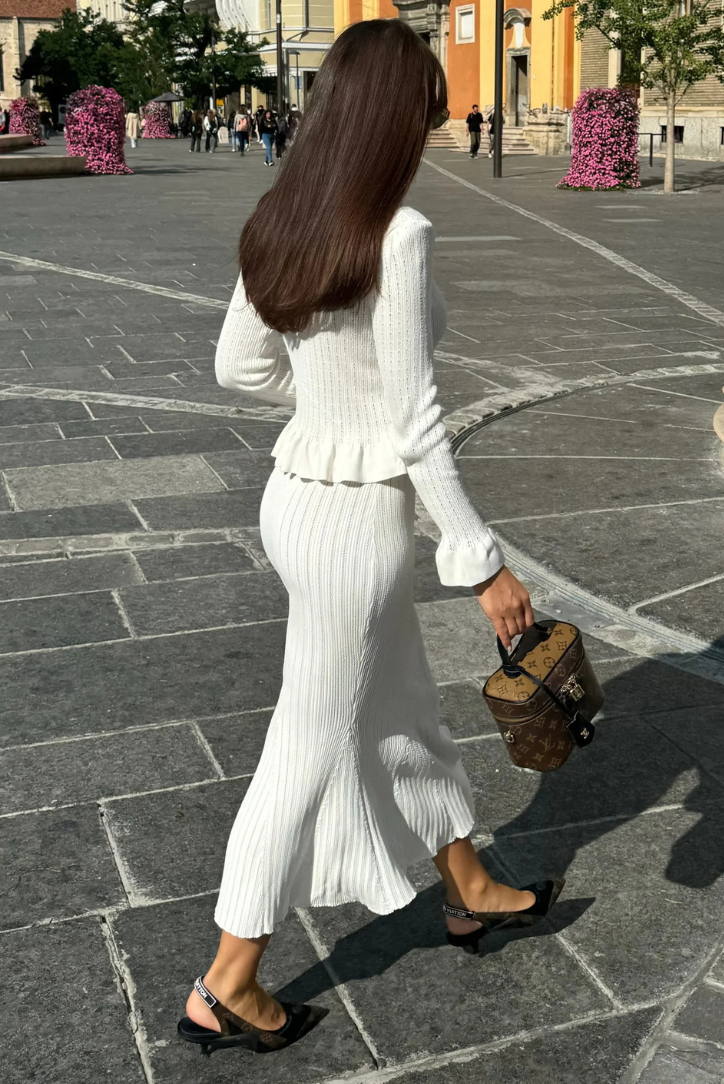 Navela | V-Neck Knitted Set