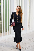 Navela | V-Neck Knitted Set