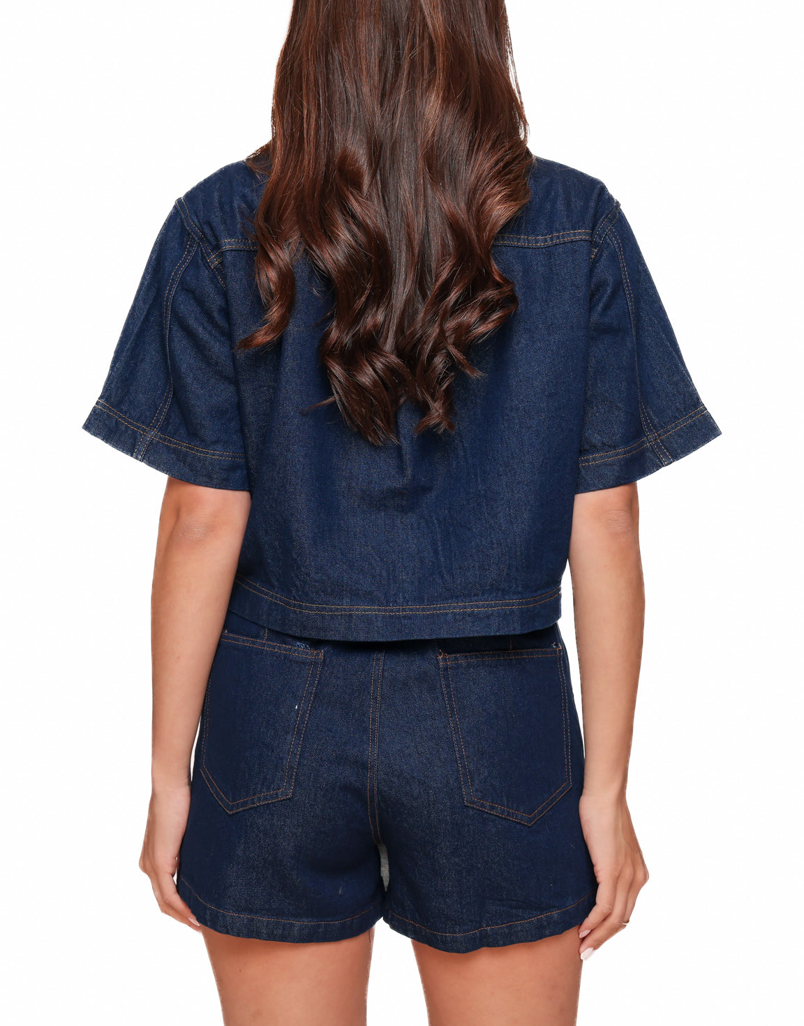 Navela | Navy Blue Denim Set