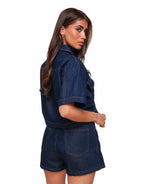 Navela | Navy Blue Denim Set