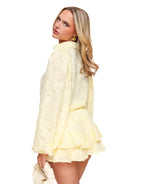 Navela | Balloon Sleeve Blouse & amp; Ruffle Skort Set