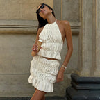 Navela | Pleated Backless Two-Piece Set