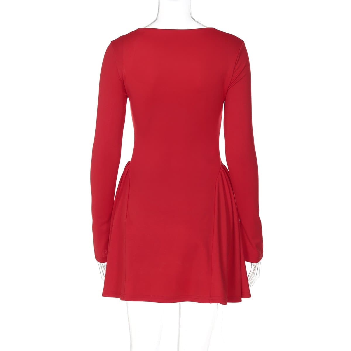 Navela | Long Sleeve Bow Detail Ruched Mini Dress
