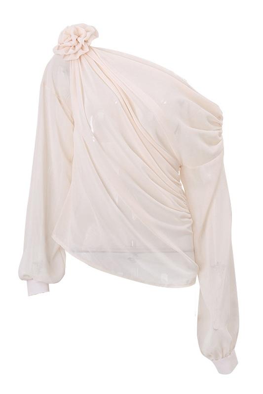 Navela | Flower One Shoulder Top