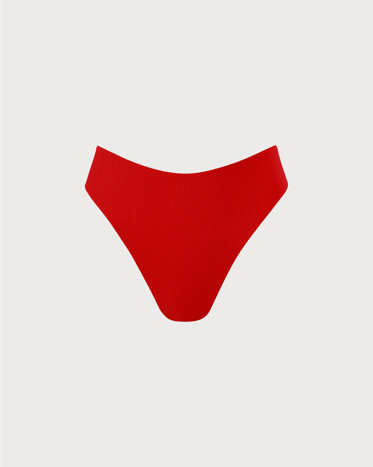 Navela | The Red Ribbed Bikini Bottom
